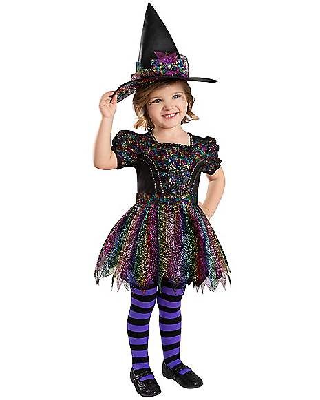 Witch Makeup Toddler Girl, Witch Toddler Costume, Girl Witch Costume Kids Diy, Witch Dresses For Kids, Princess Witch Costume Kids, Enchantress Costume, Toddler Witch Costumes, Cute Witch Costume, Halloween Spirit Store