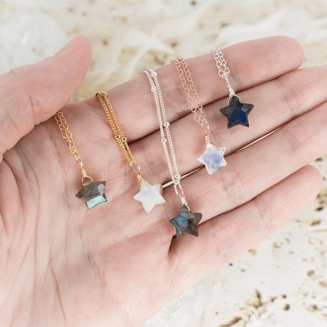 Limited restock! Crystal star jewellery is back! ✨🙌 Reconnect with the energy of the cosmos through our crystal star jewellery, carefully handmade and imbued with the magic of genuine gemstones. Each piece carries the brilliance of the stars, reminding you of your inner light and cosmic potential. Crafted with love, non-tarnish and waterproof, these dainty treasures are designed to last. Don’t wait—secure yours today before they’re gone. 💫 Embrace your star power now! Star Crystal Necklace, Celestial Clothing, Dainty Gemstone Jewelry, Handmade Crystal Necklace, Bronze Jewelry, Star Pendant Necklace, Crystal Stars, Star Jewelry, Bar Bracelets