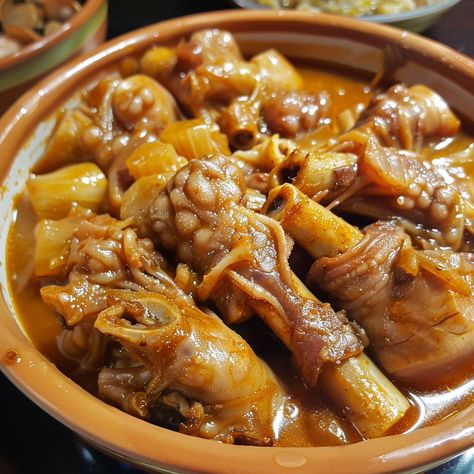 🍽️ Experience the traditional taste of tender Pig Feet, slow-cooked to perfection. A true delicacy! #PigFeet #SoulFood 🍽️ Pig Feet 🛒 Ingredients: 4 pig feet, cleaned and halved 1 onion, chopped 4 cloves garlic, minced 1 liter chicken broth 2 bay leaves 1 tablespoon vinegar 1 teaspoon smoked paprika Salt and pepper to taste 👩‍🍳 Instructions: Prep Pig Feet: Rinse pig feet thoroughly under cold water. Cook: In a large pot, combine pig feet, onion, garlic, chicken broth, bay leaves, vinegar, ... Pig Feet Recipe, Instagram Recipes, Twisted Recipes, Pork Dinner, Slow Cooked Meals, Southern Food, Trending Recipes, Slow Cooked, Bay Leaves