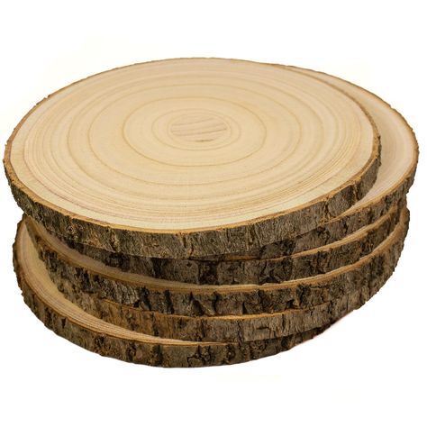 PRICES MAY VARY. Natural Elegance: Each set includes 6 raw, unfinished wood slices, offering a touch of natural beauty to any setting. Perfect for rustic-themed weddings, home decor, or artistic projects. Ready for Craftsmanship: Smoothly sanded between 10-11 inches, our wood slices are the ideal canvas for your DIY projects and decor. Versatile Use: Ideal for a variety of decorative purposes, these wood slices can be transformed into unique centerpieces, charming cake stands, or personalized DI Wood Slices For Centerpieces, Wood Slice Centerpieces, Large Wood Slices, Wood Centerpiece, Centerpieces For Tables, Wood Slice Ornaments, Wood Centerpieces, Home Decor Wood, Themed Weddings