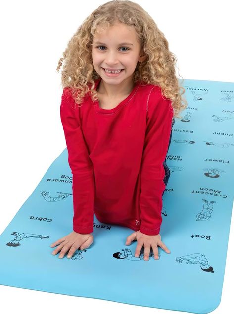 Really Good Stuff Childrens Yoga Mat, Yoga for Kids with 24 Printed Poses  Non Toxic - Encourage ... Coordination Exercises, Stretch Exercise, Kids Yoga Mat, Kids Mat, Childrens Yoga, Yoga Cards, Kids Yoga, Practice Yoga, Teacher Supplies