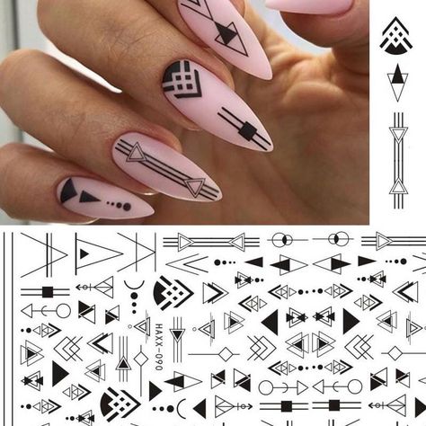 3D Nail Stickers Black White Gold Geometric Lines Self-Adhesive Nail Art DIY Craft Stickers by BiXbiteStudio on Etsy Black Butterfly Nails, Butterfly Colorful, Geometric Butterfly, Stone Nail Art, Nail Decals Diy, Nails Stickers, Image Nails, Butterfly Nails, Nail Effects