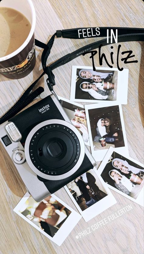 the instax 90 polaroid film camera and Polaroids scattered next to a cup of coffee Instax 90, Fujifilm Instax Mini 90, Diy Weekly Planner, Instax Mini 90, Polaroid Aesthetic, Philz Coffee, Instax Photos, Instant Film Camera, Neo Classic