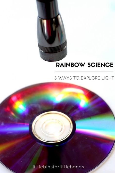 How To Make A Rainbow With A Prism | Little Bins for Little Hands Kids Science Activities, Weather Science Activities, Tornado In A Bottle, Spring Stem, Rainbow Science, Light Experiments, Spring Science, Fun Experiments, Stem Projects For Kids