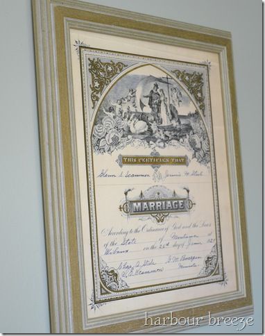 Marriage License Display, Marriage Certificate Display, Certificate Display, Sentimental Art, Keepsake Ideas, Summer Living Room, Display Frames, Wedding Certificate, Romantic Ideas