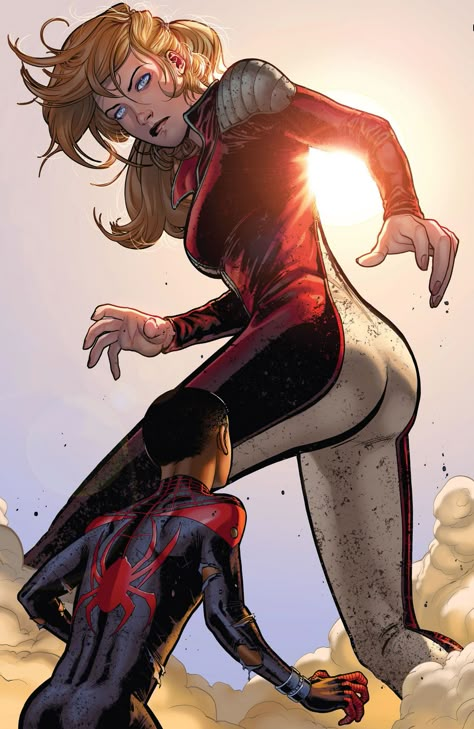 Cassie & Miles David Marquez, Cassie Lang, Bd Art, Arte Dc Comics, Young Avengers, Comics Anime, Ultimate Spiderman, Marvel Comic Universe, Comic Characters