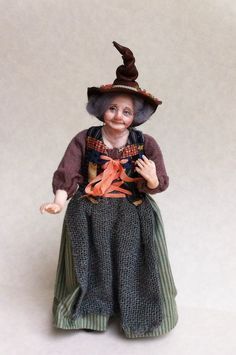 Julie Campbell Witchy Business, Witch Dolls, Handmade For Sale, Julie Campbell, Creative Halloween Decorations, Miniature Witch, Witchy Women, Witch Cottage, Haunted Dollhouse