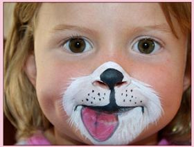 One Day When I Have Time: Puppy Party Puppy Face Paint, Dog Face Paints, Carnaval Make-up, Obličejové Masky, Halloweenský Makeup, Face Painting Easy, Kids Face Paint, Pintura Facial, Face Painting Halloween