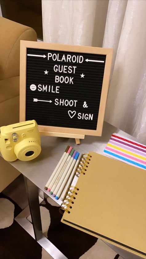 #babyshowerideas #babyshowerbook #polaroid Polaroid Station Birthday Party, Polaroid Booth, Aunts Birthday, Sweet 16 Themes, Polaroid Guest Book, Birthday Activities, Doodle Tattoo, Picture Albums, 18th Birthday Party