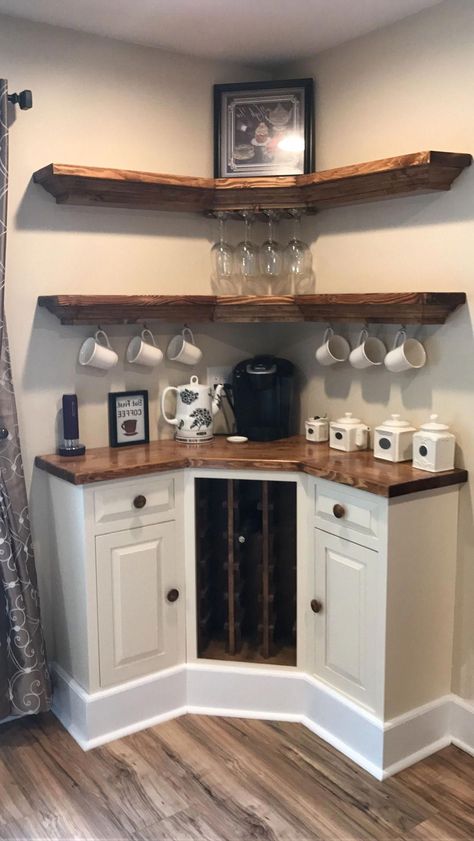 #Kitchen #Corner #Kitchen #Bar #CornerKitchenBar Corner Bar Furniture, Corner Coffee Station, Corner Bar Ideas, Corner Coffee Bar, Corner Bar Cabinet, Home Bar Cabinet, Corner Bar, Coffee Bar Design, Best Kitchen Cabinets