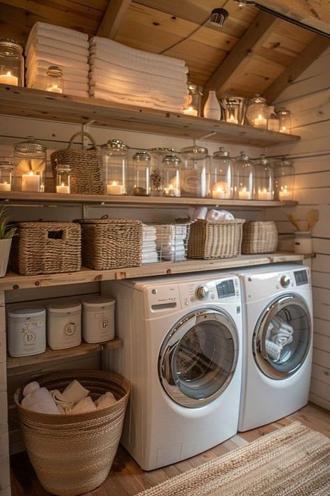 Laundry Wallpaper, Organization Laundry Room, Wallpaper Laundry Room, Wallpaper Laundry, Organization Laundry, Laundry Nook, Rustic Laundry Rooms, Dream Laundry Room, Laundry Room Layouts