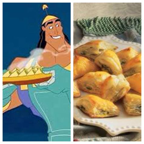 Fictional Food Recipes, Food From Movies Recipes, Disney Food From Movies, Food From Movies, Disney Food Recipes, Spinach Puffs Recipe, Movie Foods, Disney Cookbook, Spinach Puffs