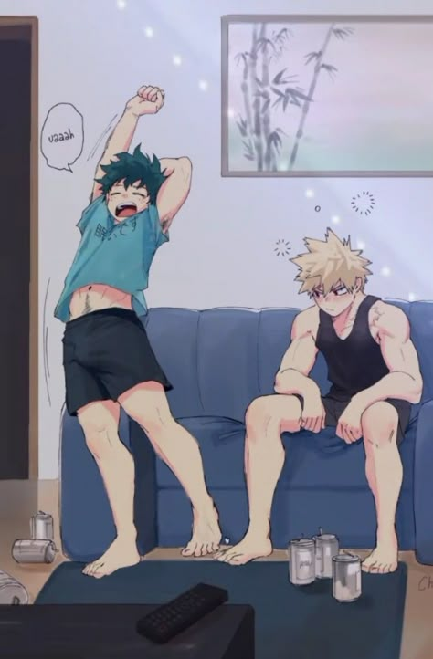 Bakugou Carrying Deku, Deku Sitting On Bakugou Lap, Dkbk Deku Top, Bottom Bakugou X Top Deku, Top Deku X Bottom Kacchan, Deku X Kacchan, Bakugo Katsuki Fanart Cute, Bakugou Manga, Anime Villians