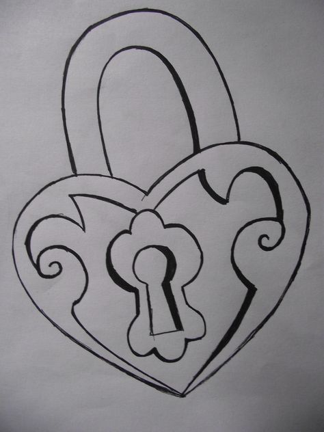 key and lock drawings simple tattoo idea; easy drawing ideas pencil Heart With Lock Drawing, Lock Drawing Simple, Heart Lock Drawing, Healing Drawing, Lock Drawing, Cool Designs To Draw, Cool Tattoo Drawings, Key Tattoos, Joke Quote