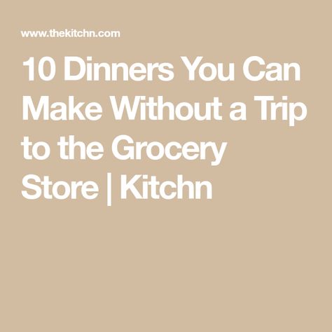 10 Dinners You Can Make Without a Trip to the Grocery Store | Kitchn Dry Pantry, Pantry Recipes, Making Grilled Cheese, Quick Pasta, One Pot Dinners, Buttered Noodles, Deli Ham, Frozen Shrimp, Kinds Of Cheese