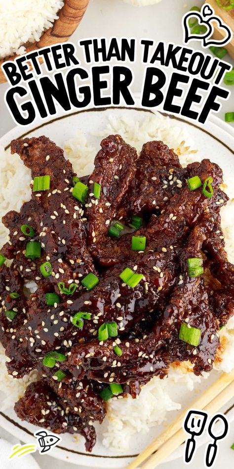 Ginger Beef Ginger Beef Recipe, Dinner Beef, Ginger Beef, Beef Lettuce Wraps, Flavorful Dinner, Crispy Beef, Leftover Beef, Beef Strips, Asian Inspired Dishes