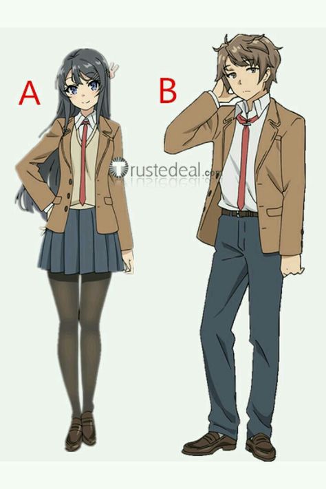 Bunnygirl Senpai, Sakuta Azusagawa, Manga School, Anime Uniform, Poses Anime, Rascal Does Not Dream, Mai Sakurajima, School Uniform Outfits, Bunny Girl Senpai