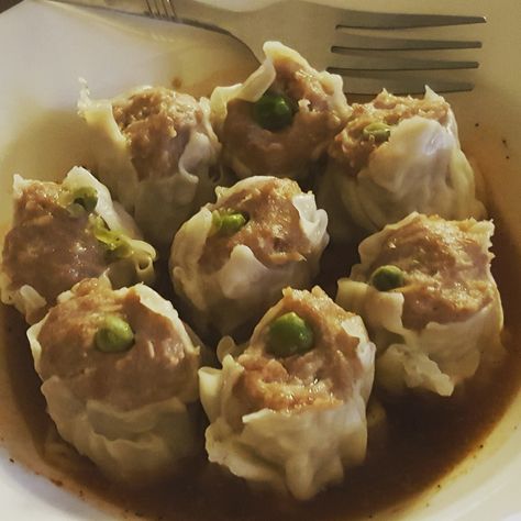 Shumai dumplings ♡ #CookedByMe Shumai Dumplings, I Love Food, Dumplings, Potato Salad, Love Food, Salad, Meat, Chicken, Ethnic Recipes