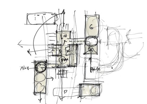 Gallery of Five Shadows Residence / CLB Architects - 26 Clb Architects, Social Housing Architecture, Art Galleries Architecture, Conifer Forest, Conceptual Sketches, Shadows House, Japanese Tea House, Museum Exhibition Design, Concept Sketches