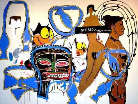 Basquiat & Warhol Jm Basquiat, Jean Michel Basquiat Art, Basquiat Paintings, Basquiat Art, Felix The Cat, Neo Expressionism, Expressionist Painting, Felix The Cats, Jean Michel Basquiat