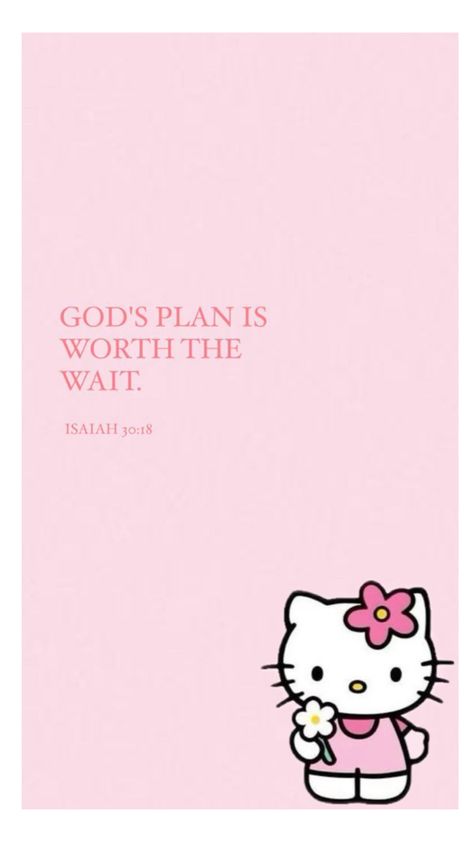 Hello Kitty Jesus Wallpaper, Hello Kitty Christian Pfp, Hello Kitty Bible Verse, Ios18 Wallpapers, Christian Hello Kitty, Cute God Wallpapers, Nursing Students Wallpaper, Hello Kitty Widgets, Christening Quotes