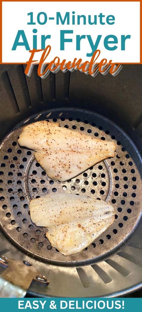 Make dinner effortless with our Air Fryer Flounder Recipe! In just 10 minutes, you can enjoy a quick, healthy, and flavorful meal that's perfect for any occasion. Whether you have fresh or frozen flounder, the air fryer simplifies the cooking process, delivering a delightful crunch. Say goodbye to complicated recipes and hello to an easy and satisfying fish dish. #EffortlessDinner #AirFryerFlounder #QuickAndHealthy Flounder Fish Recipes Skillet, Airfryer Flounder Recipe, Air Fryer Frozen Flounder Recipes, Air Fryer Flounder Filets, Air Fried Flounder Recipes, Flounder Fish Recipes Air Fryer, Flounder Air Fryer, Air Fryer Flounder Recipes, Flounder Recipes Healthy