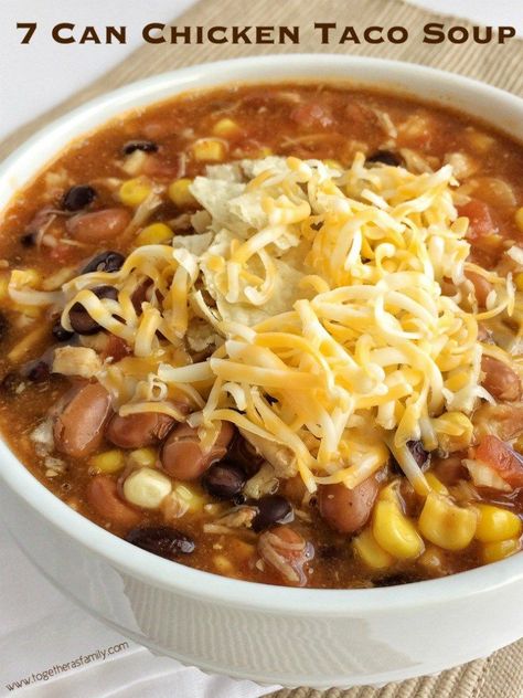 Over 21 Cozy and Easy Soup Recipes For Winter Nights - Delicious Health Detox Soups and Cozy Comfort Soups Perfect for those cold winter nights - www.kidfriendlythingstodo.com 7 Can Chicken Taco Soup, Can Taco Soup, Can Soup Recipe, Can Soup, Comfort Soups, Advocare Recipes, Tacos Mexicanos, Chili Beans, Easy Taco Soup