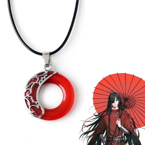 Necklaces Couple, Heaven Officials Blessing, Anime Necklace, Hua Cheng, Pendant Choker, Couple Jewelry, Heaven's Official Blessing, Valentines Jewelry, Choker Necklaces