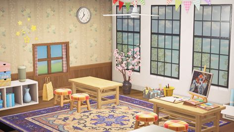 Art room/classroom inspo Happy Home Designer, Art Classroom, Art Room, Animal Crossing, Design, Art