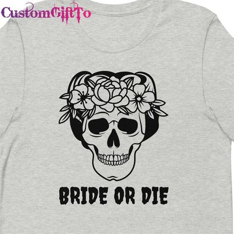 Bride Or Die Bridal Party T-Shirt Fun Bachelorette Shirt Spooky Halloween Tee Classic Check more at https://customgiftto.com/product/bride-or-die-bridal-party-t-shirt-fun-bachelorette-shirt-spooky-halloween-tee-classic/ Bride Or Die, Bachelorette Shirt, Bachelorette Shirts, Halloween Tees, Spooky Halloween, Bridal Party, Halloween, T Shirt