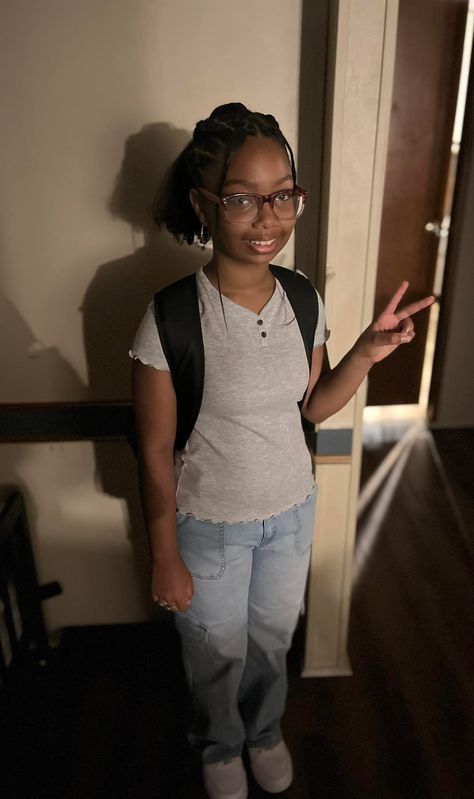 Our Princesses on their first day! 8th and 6th grade! These girls growing up too damn fast! They both looking like they in high school! 😢🥰 6th Grade, In High School, These Girls, First Day, Growing Up, High School, Kids Outfits, Quick Saves