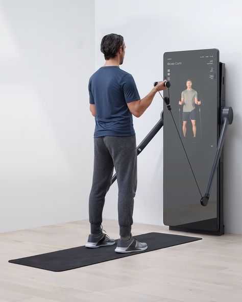 Yanko Design on Instagram: “@yvesbehar's Forme is the 2020 version of the magic mirror that will make you come out of this quarantine fitter than before. Get in Forme-…” Architectural Engineer, Smart Gym, Plyometric Workout, Home Training, Smart Mirror, Live Art, Surf Shack, Spa Wellness, Workout Equipment