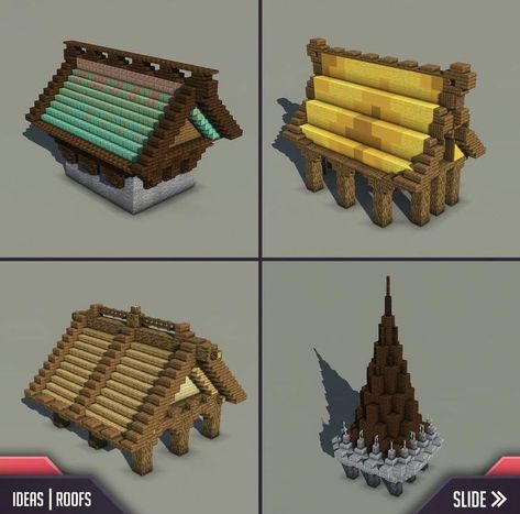 Cone Roof Minecraft, Minecraft Roof Palette, Gargoyle Minecraft, Minecraft Copper Roof, Minecraft Round Roof, Minecraft Beacon Design, Minecraft Roofs, Minecraft Roof Design, Minecraft Roof