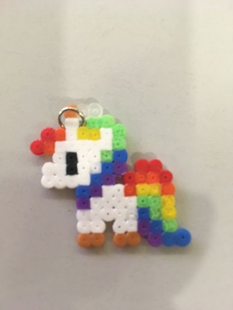 Multicolor litle horse perler hama beads Melted Bead Crafts, Melt Beads, Melt Beads Patterns, Perler Crafts, Hama Beads Patterns, Diy Perler Beads, Melting Beads, Iron Beads, Perler Beads Designs