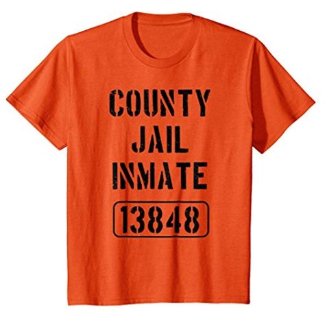 Youth Prison Costume Shirt | County Jail Inmate Teeshirt ** Read more reviews of the product by visiting the link on the image. (This is an affiliate link) Prison Costume, Prisoner Costume, County Jail, Costume Shirts, T Shirt Costumes, Bachelor Party, Branded T Shirts, Brand Names, Top Styles