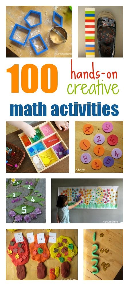 100 creative math activities for toddlers, preschool, and school age kids. Hands-on, multi-sensory ideas, organised by topic and theme. 0-10 Number Activities, Math Activities For Toddlers, Numeracy Activities, Creative Math, Sensory Ideas, Math Activities For Kids, Prek Math, Kids Math, Multi Sensory