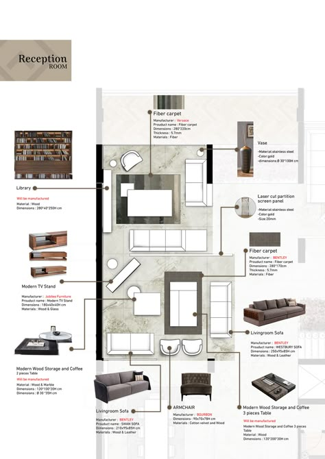 Furniture Layout Plan Interior Design, Floor Plan Mood Board, Interior Design Floor Plan Presentation, Furniture Plans Architecture, Furniture Showroom Layout, Reception Mood Board, Render Presentation, Interior Design Visual Presentation, Furniture Presentation