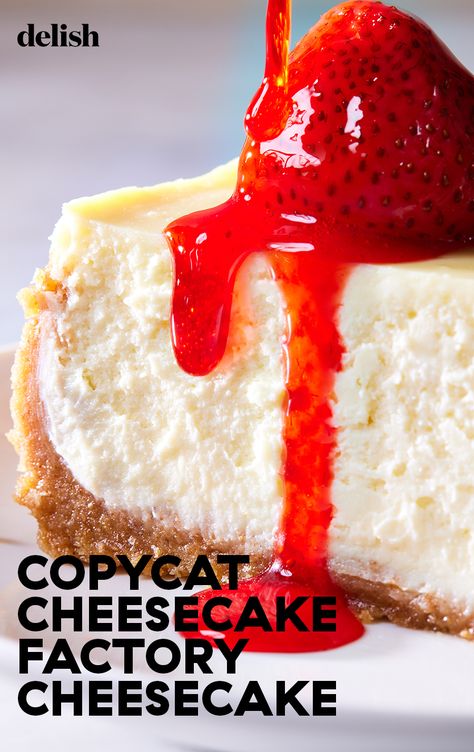 The Cheesecake Factory Cheesecake Recipe, Cheesecake Recipes For Beginners, Famous Cheesecake Recipes, Cheesecake Factory Cherry Cheesecake, Kraft Cheesecake Recipes, Easy Ny Cheesecake Recipes, How To Make Homemade Cheesecake, Cheesecake Factory Copycat Recipes Cake, Cheesecake Copycat Recipes