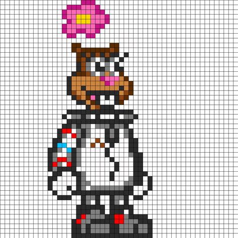 Sandy Cheeks Perler Bead Pattern | Bead Sprites | Characters Fuse Bead Patterns Spongebob Perler, Perler Creations, Sandy Cheeks, Beading For Kids, Hamma Beads, Fuse Bead Patterns, Pixel Art Templates, Perler Bead Templates, Pattern Maker