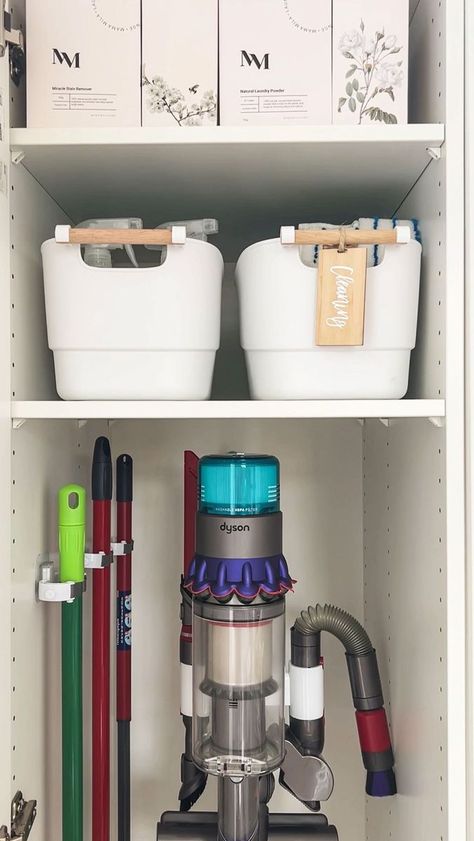 Organising Hacks, Ikea Australia, Organizing Linens, Mop Holder, Laundry Space, Mops And Brooms, Pax Wardrobe, Organisation Hacks, Cleaning Cloths