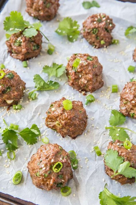 Thai Meatballs (Keto, Paleo, Whole30) - The Roasted Root Southern Style Meatloaf, Creamy Turkey Soup, Meatballs Keto, Thai Meatballs, Low Carb Quiche, Keto Meatballs, Clean And Delicious, Low Fodmap Recipes, Keto Paleo