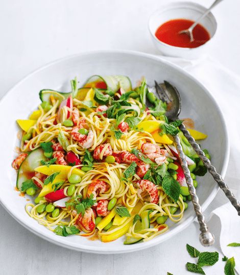 Crayfish and mango salad - delicious. magazine Crayfish Salad, Crayfish Recipes, Broad Bean Recipes, Summer Supper, Cauliflower Couscous, Wellington Florida, Light Salad, Delicious Magazine, Mango Salad