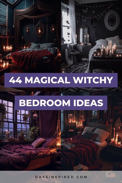 Maximalist Decor Bedroom, Witchy Bedroom Ideas, Gothic Bedroom Ideas, Dark Academia Bedroom, Witchy Bedroom, Academia Bedroom, Witchy House, Gothic Decor Bedroom, Goth Bedroom