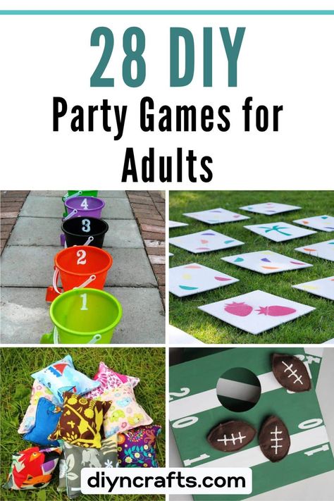 28 DIY Party Games for Adults Day Hab Activities For Adults, Party Entertainment Ideas For Adults, Physical Games For Adults, Simple Party Ideas For Adults, Diy Party Games For Adults, Relay Race Games For Adults, Diy Party Games For Adults Indoor, Diy Games For Adults, Simple Party Games