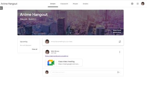 In the "anime hangout" we are going to watch movies activites and forms when you get in introduce your self in the "class commets" teachers is me mimi Google Classroom Codes, Movie Talk, More Code, The Host, Google Classroom, Coding, Anime