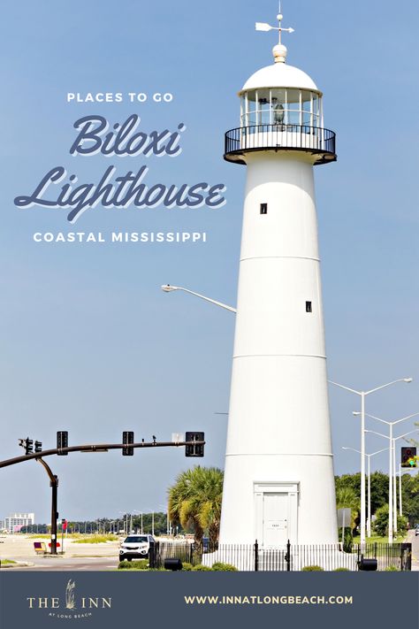 Southern Roadtrip, Things To Do In Mississippi, Biloxi Lighthouse, Mississippi Vacation, Visit Mississippi, Ocean Springs, Lighthouse Pictures, Gulf Coast, Winter Activities