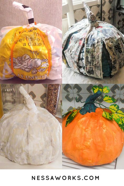 DIY your pumpkins with paper mache!! Paper Mache Pumpkins Diy, Pumpkins Diy, Halloween Pumpkin Diy, Spooky Ideas, Paper Mache Pumpkins, Hey Pumpkin, Pumpkin Diy, Flowers Craft, Paper Flowers Craft