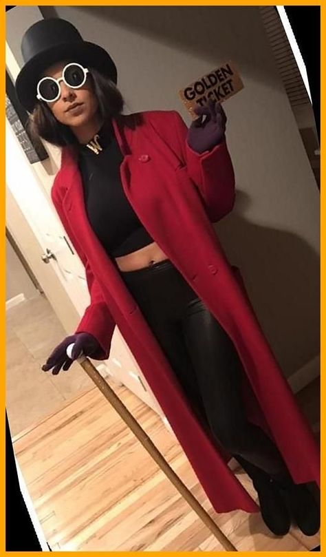 Halloween Costumes Creative, Wonka Costume, Willy Wonka Costume, Halloween Costumes Women Creative, Creative Costume, Kostuum Halloween, Friend Costumes, Clever Halloween, Costumes College