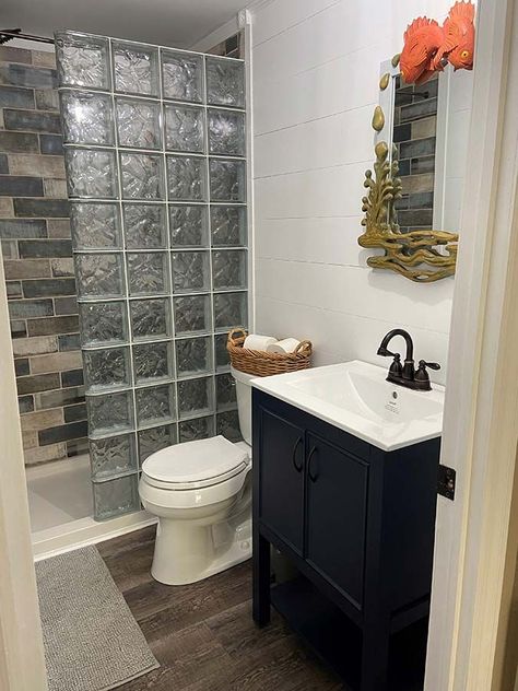 Bathroom Remodeling Contractors Cleveland Ohio - Innovate Building Solutions Glass Block Shower Wall, Glass Block Shower, Showers Without Doors, Tub To Shower Conversion, Window In Shower, Bathroom Shower Design, Shower Glass, Shower Designs, Shower Wall Panels