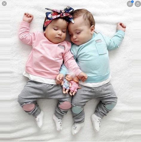 Newborn Baby Clothes Set, Boy Girl Twins, Boys And Girls Clothes, Clothes Set, New Baby Girls, Baby Set, Boy And Girl, Baby Boy Fashion, Twin Babies